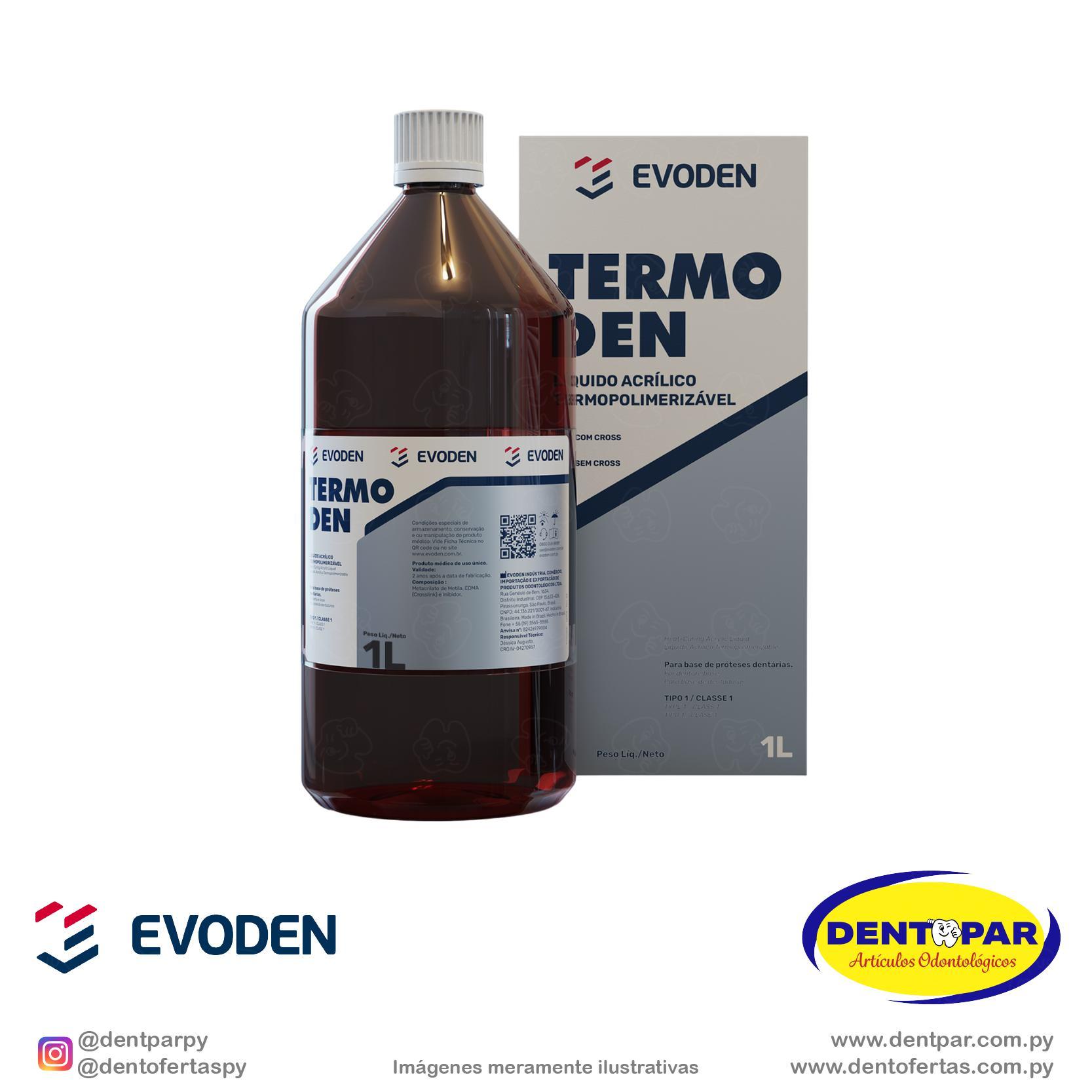 Imagen del producto Resina Acrílica Termopolimerizable Híbrida Termoden - LÍQUIDO - Con Crosslink - 1000 mL