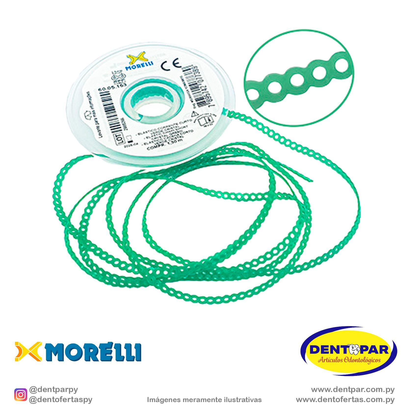 Imagen del producto Elastic cadena corto verde cristal 1.5m
